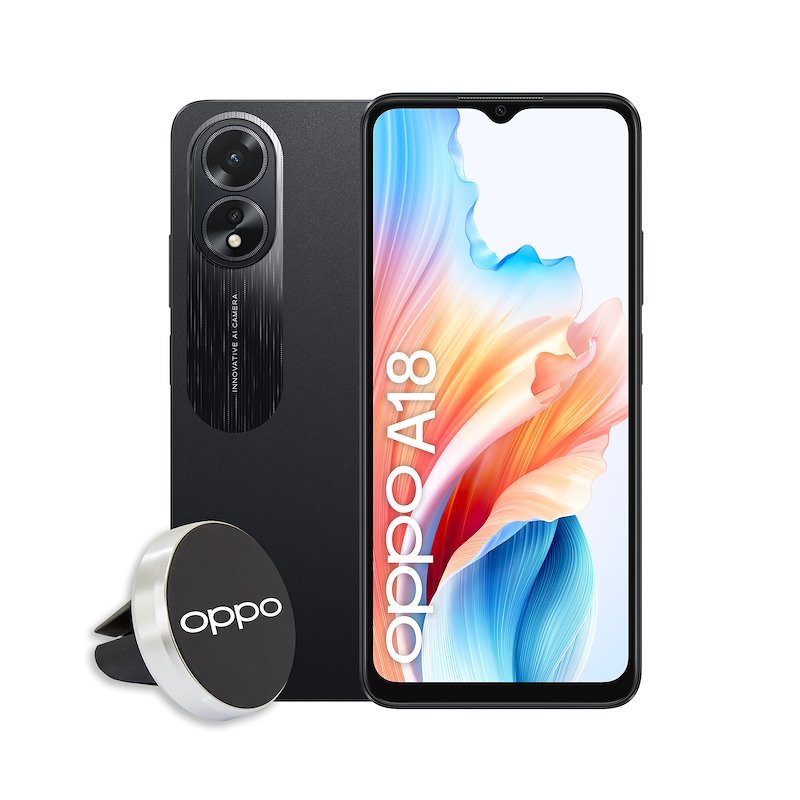 Oppo A18 4+128 GB Glowing Black